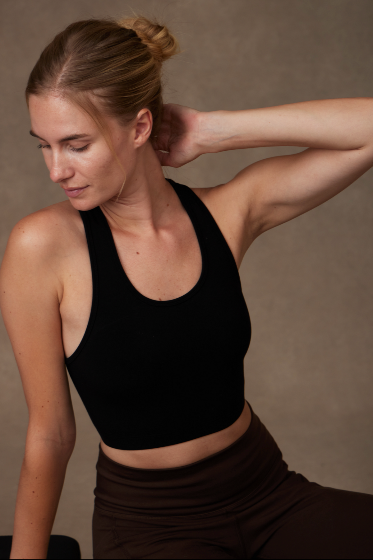 Reprise Aspen Bra, soft TENCEL bra top on model