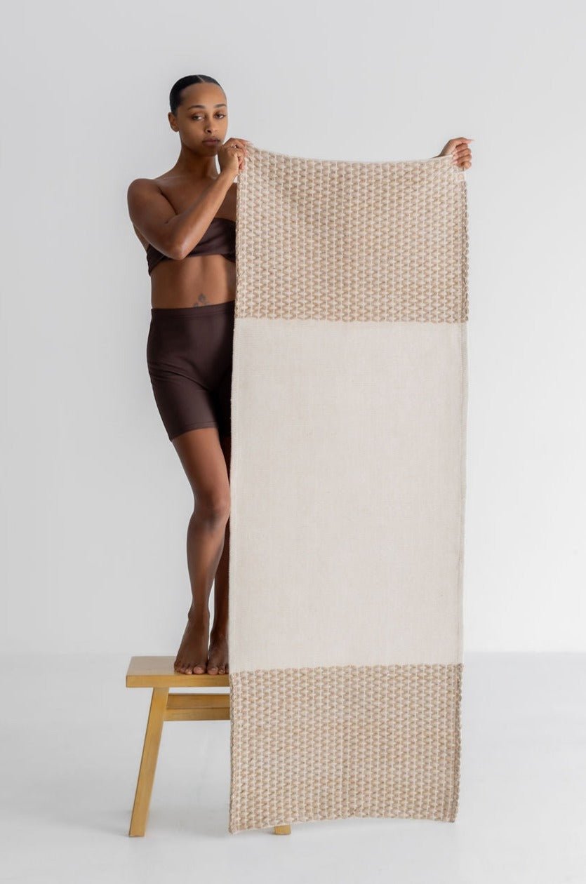 Diamond Yoga Mat - Clay & Cream 7mm - Reprise Activewear