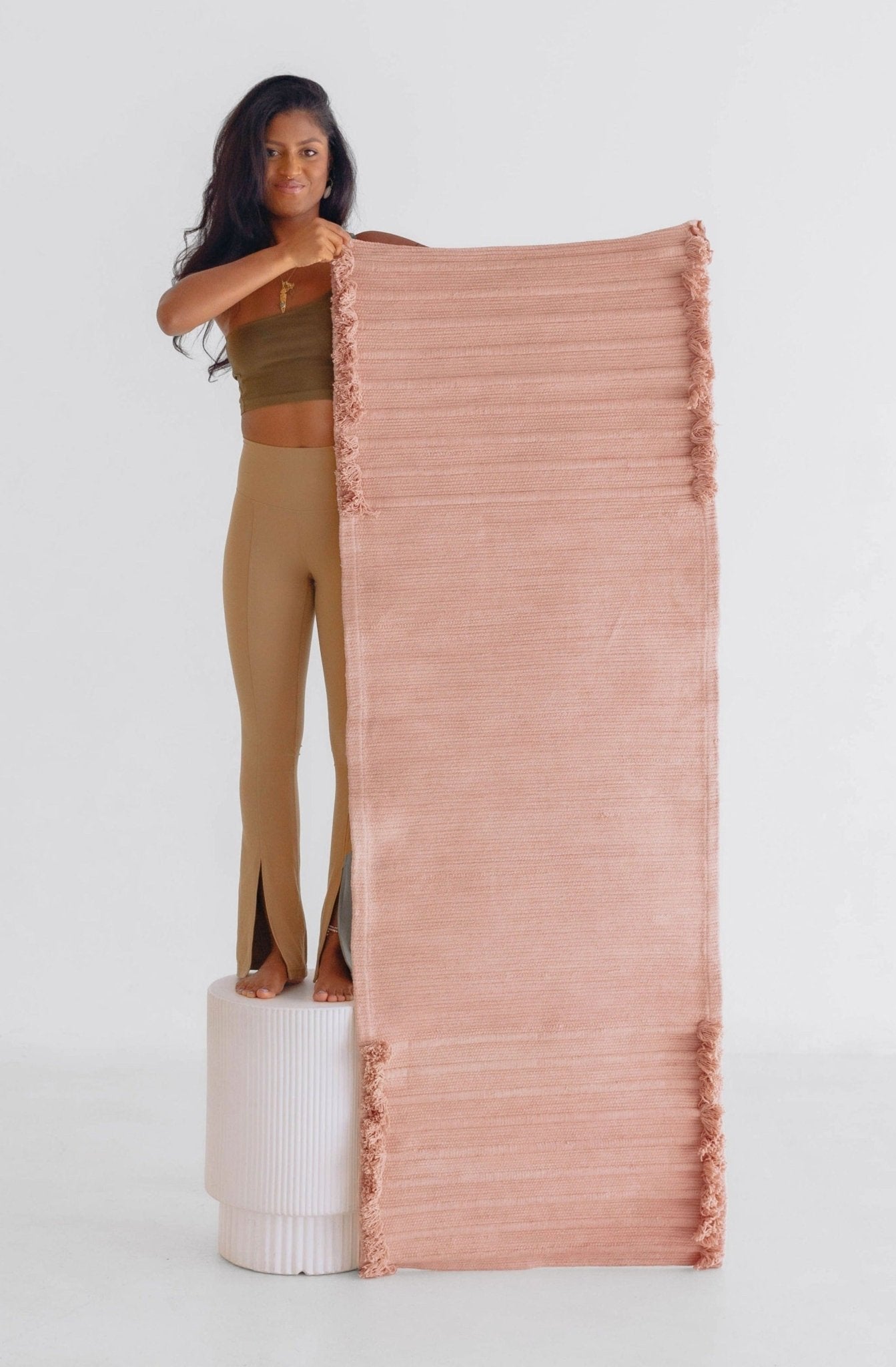 Rose Quartz - Naturally Dyed Herbal Yoga Mat - Reprise Activewear