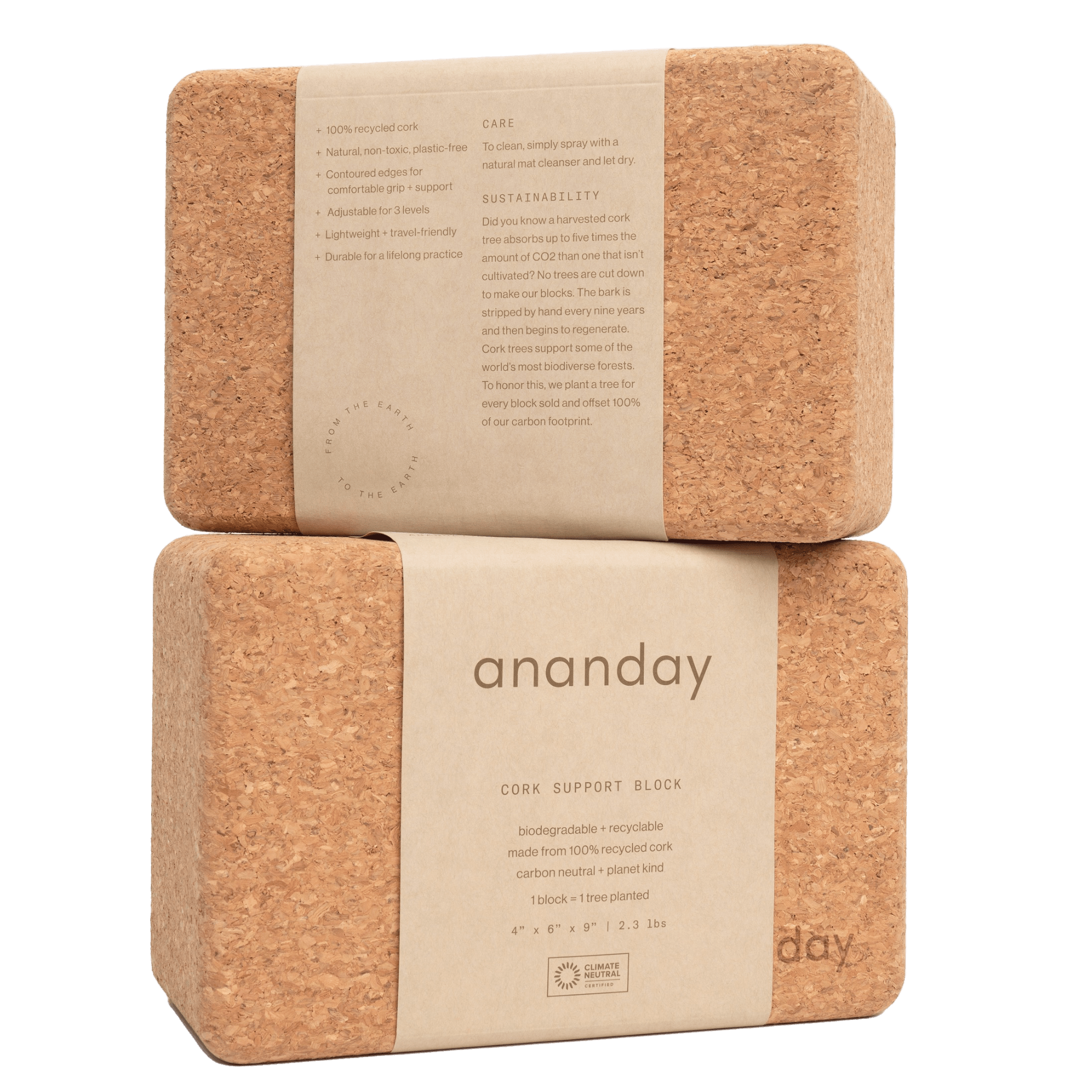 Cork Yoga Block Set - Reprise Activewear