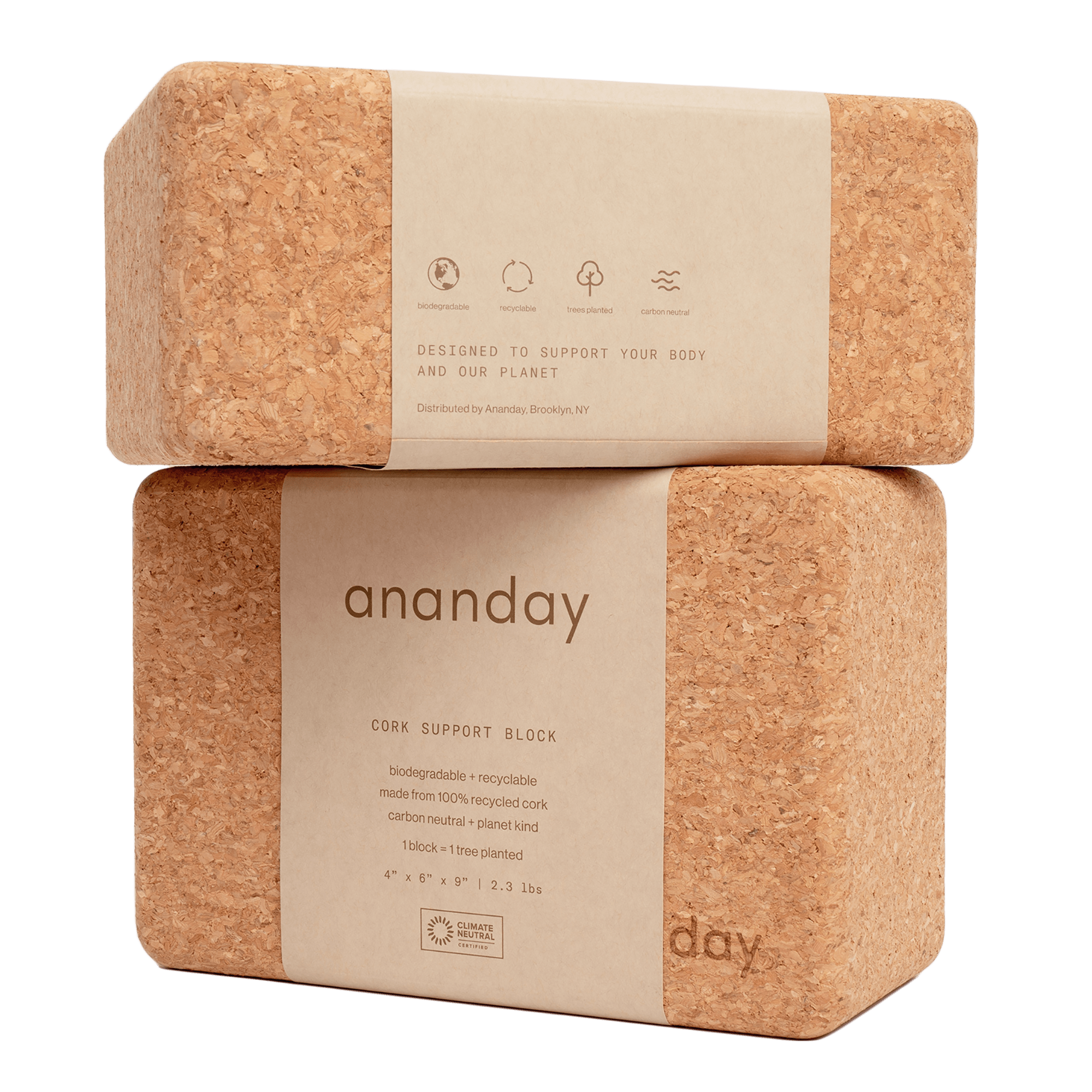 Cork Yoga Block Set - Reprise Activewear