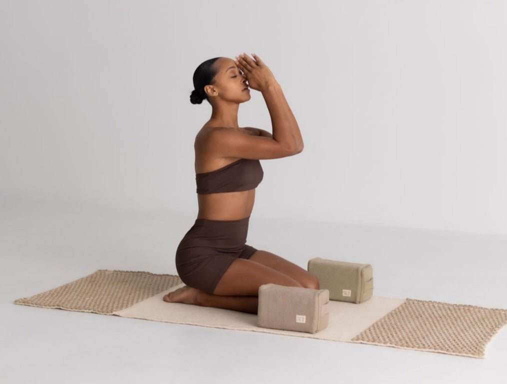 Diamond Yoga Mat - Clay & Cream 7mm - Reprise Activewear