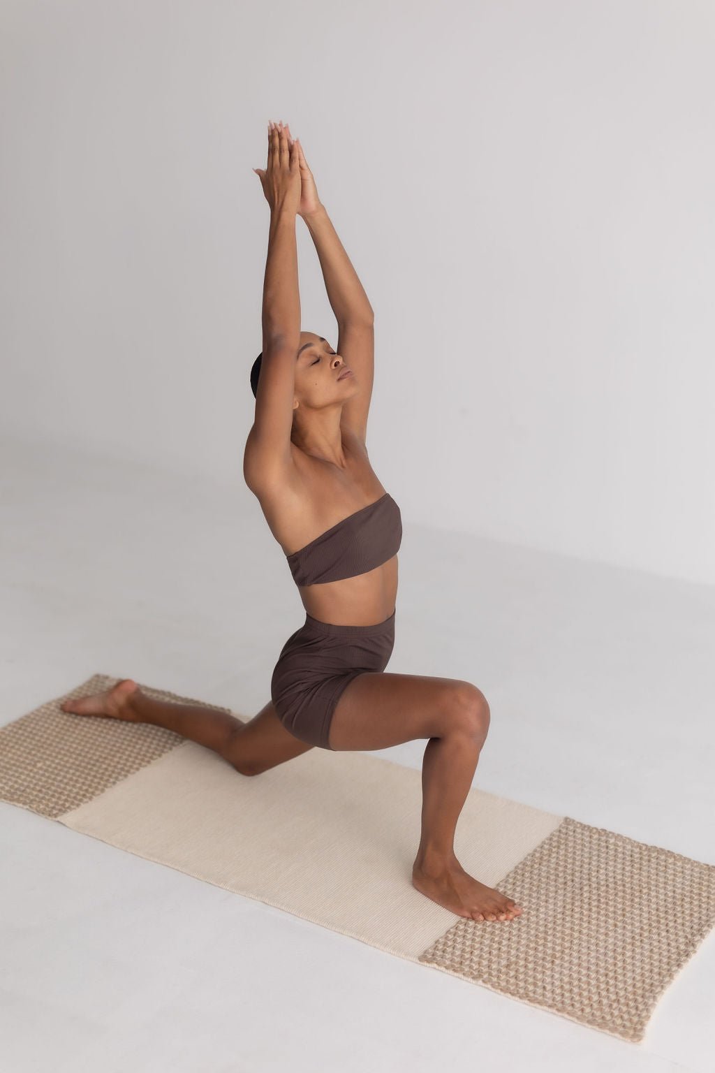 Diamond Yoga Mat - Clay & Cream 7mm - Reprise Activewear