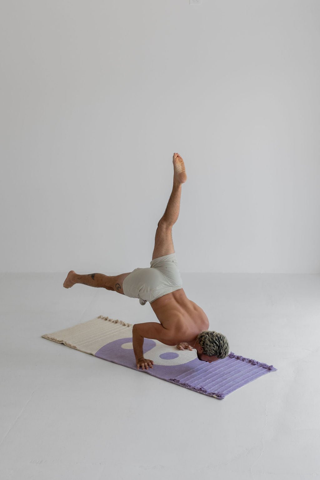 Yin - Yang Amethyst - Naturally Dyed Herbal Yoga Mat 7mm by okoliving - Reprise Activewear