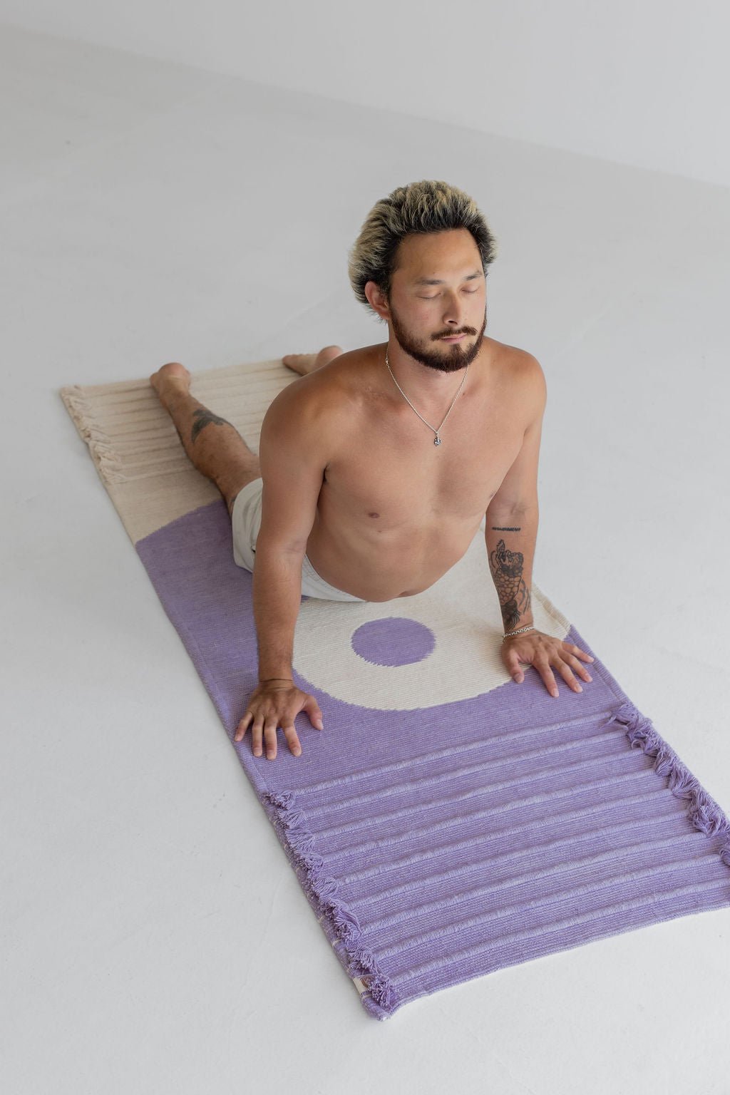 Yin - Yang Amethyst - Naturally Dyed Herbal Yoga Mat 7mm by okoliving - Reprise Activewear