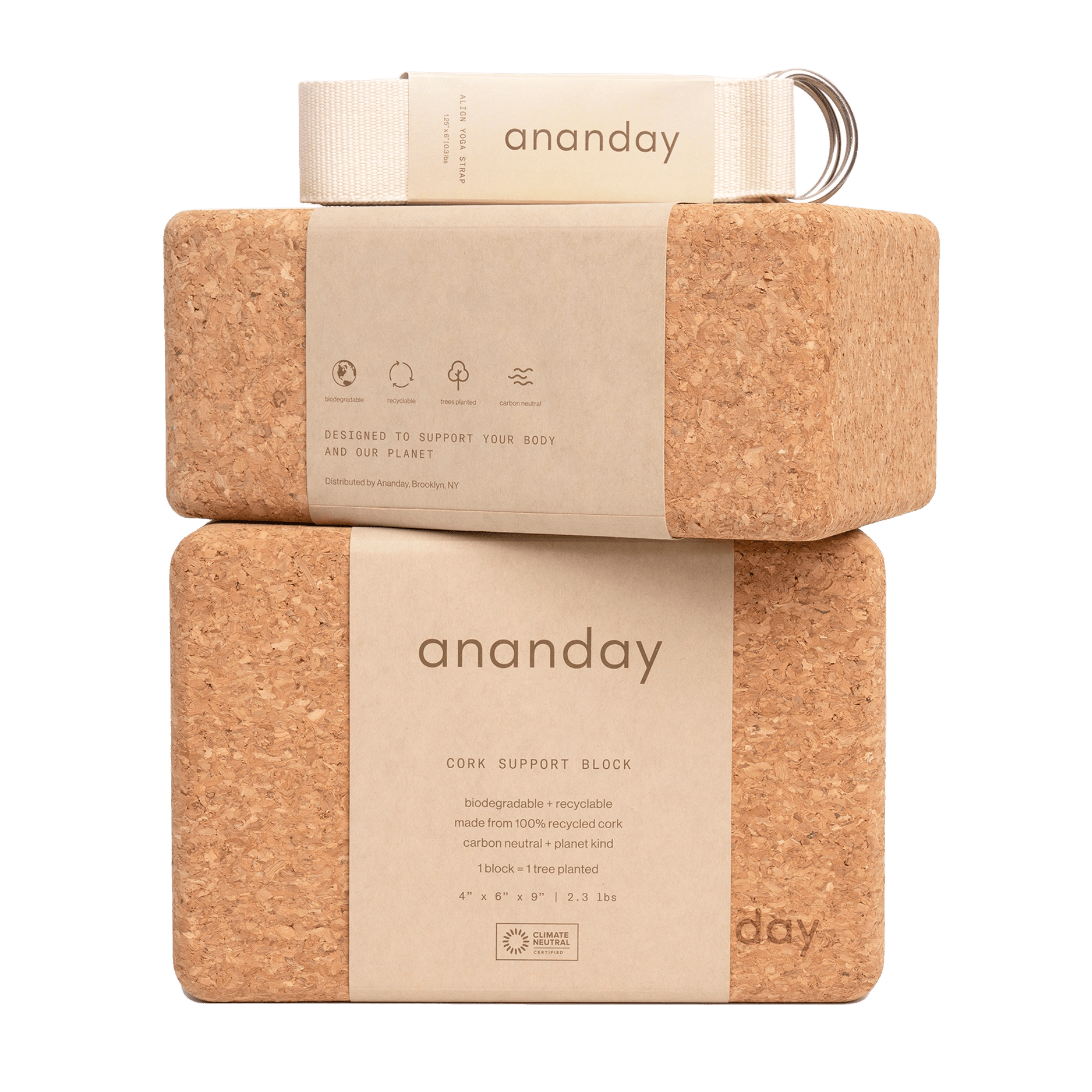 Yoga Block + Strap Set - Reprise Activewear