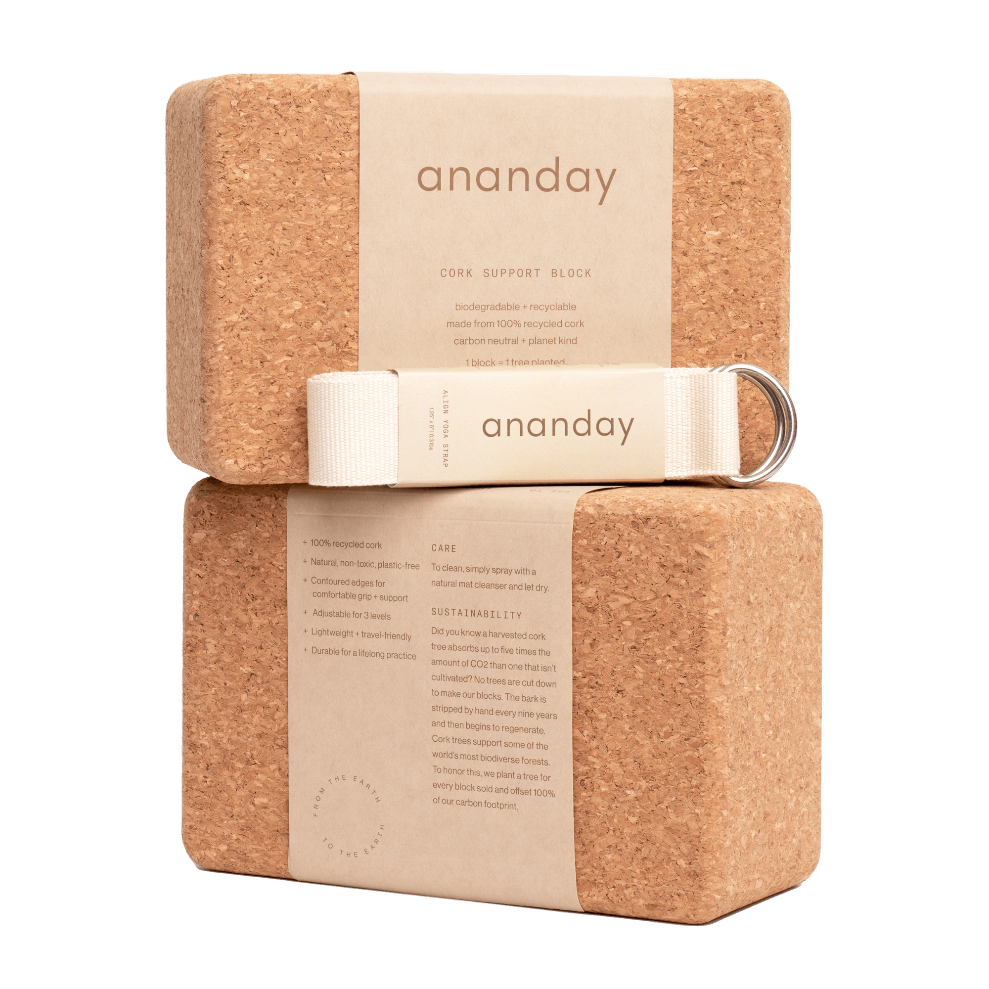 Yoga Block + Strap Set - Reprise Activewear